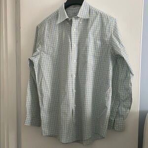 NWOT, L.L. Bean Blue and White Casual Button Down Shirt